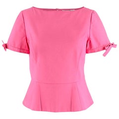 Christian Dior Fuchsia Pink Cotton Top - Size US 6