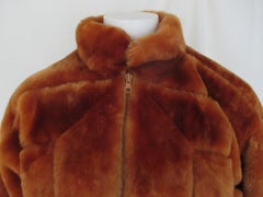 Christian Dior Fur Orange Bomber Jacket
