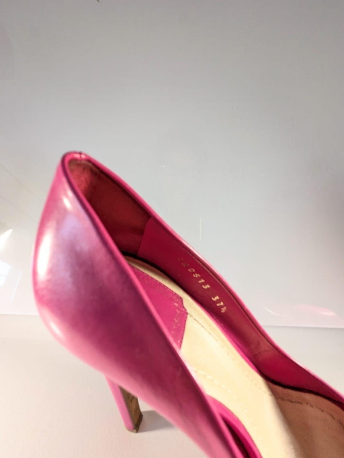 Women's Christian Dior Fuxia Pointed Toe Pumps Size 38 For Sale