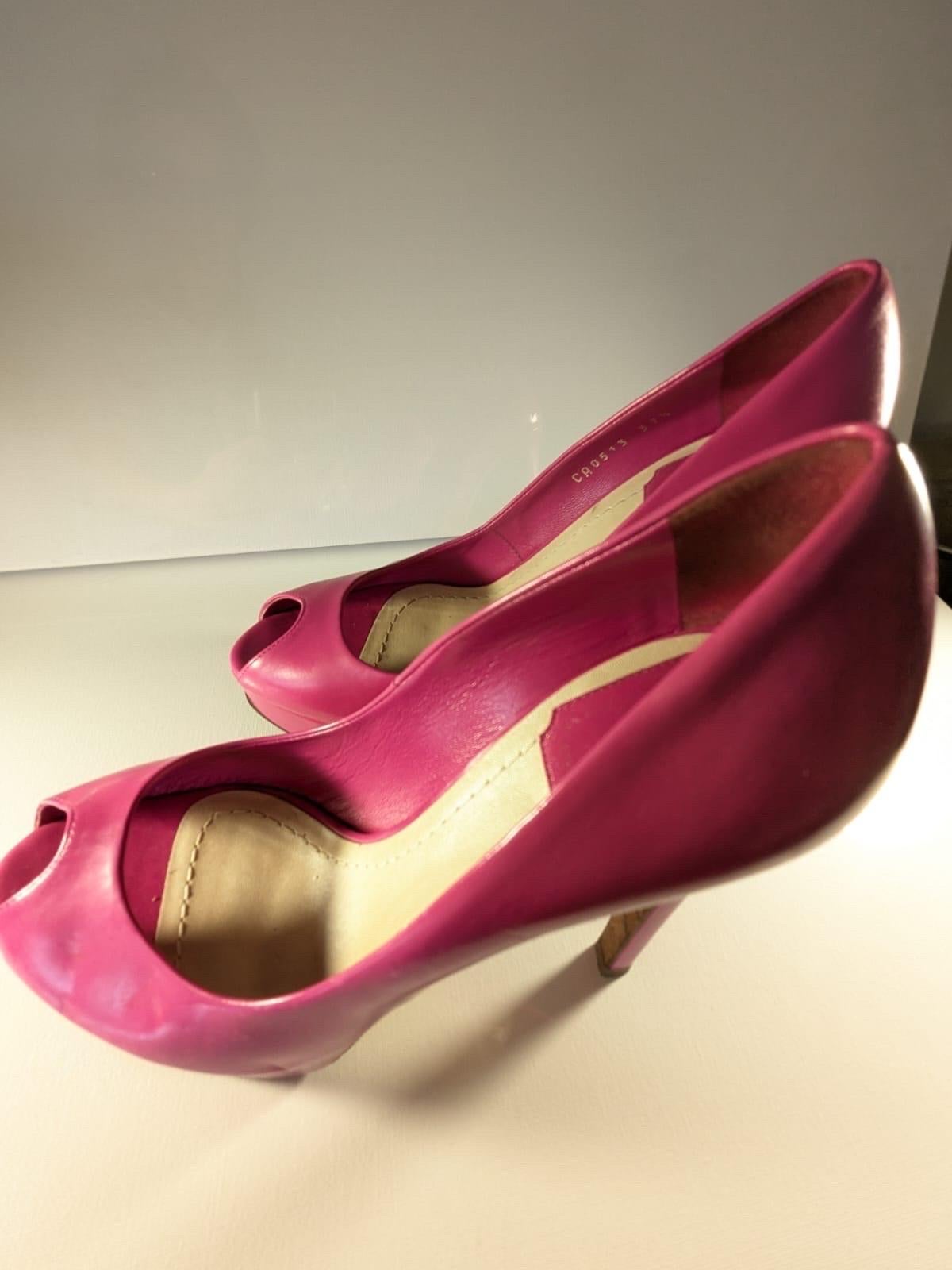 Christian Dior Fuxia Pointed Toe Pumps Size 38 For Sale 2