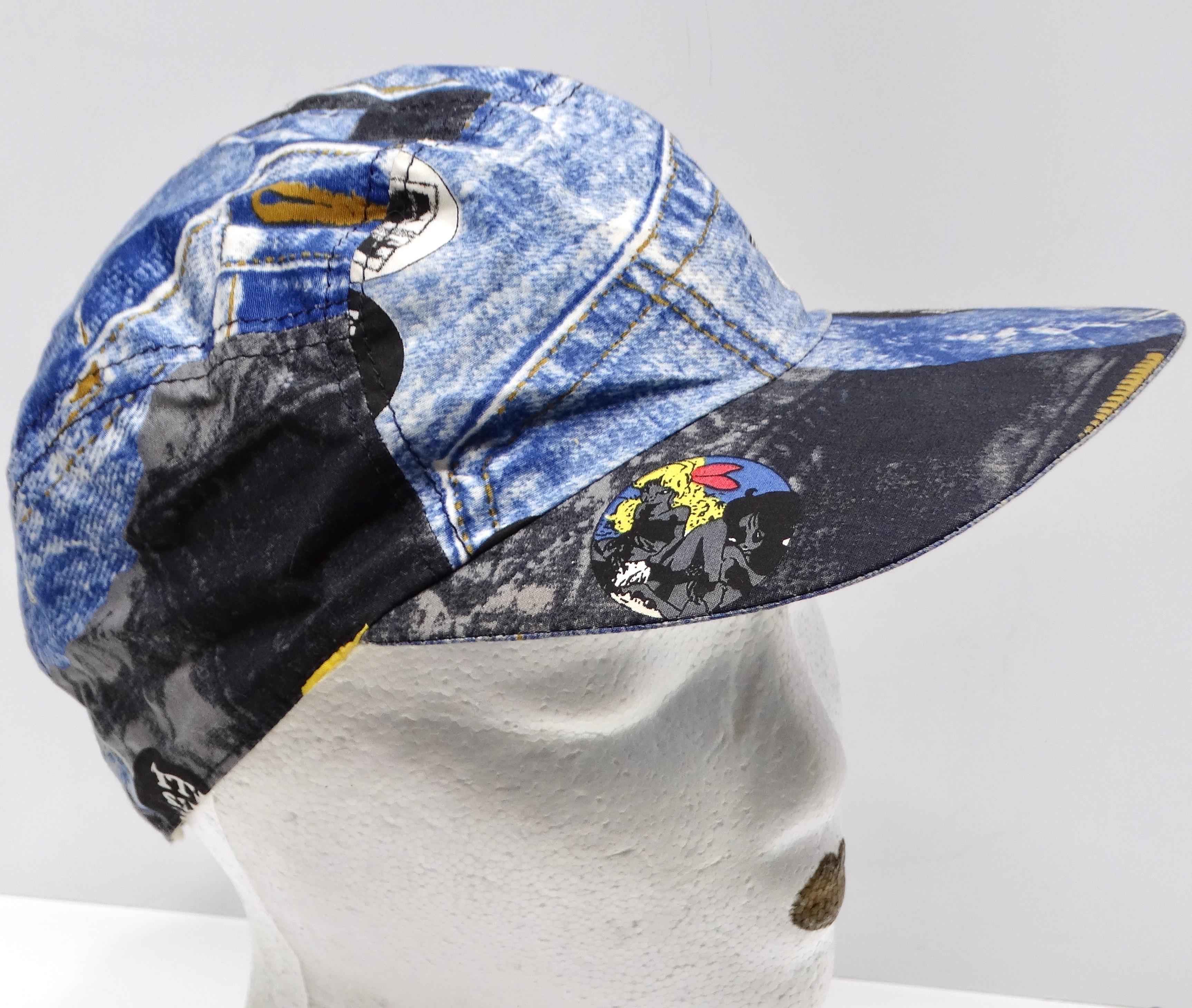 Christian Dior FW 2001 Faux Denim Hat In Good Condition For Sale In Scottsdale, AZ