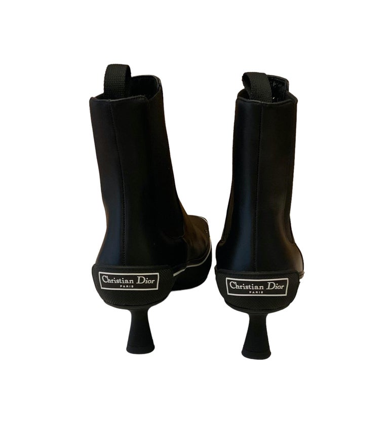 Christian Dior FW22 New DMotion Heeled Black Ankle Boots For Sale at 1stDibs