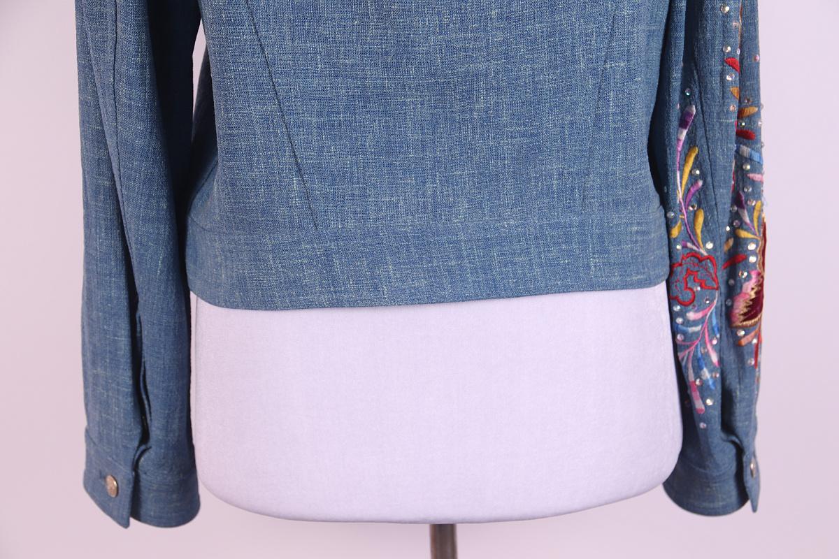 Women's Iconic 2002 Christian Dior & Galliano Embroidered Butterfly Rhinestone Jacket For Sale
