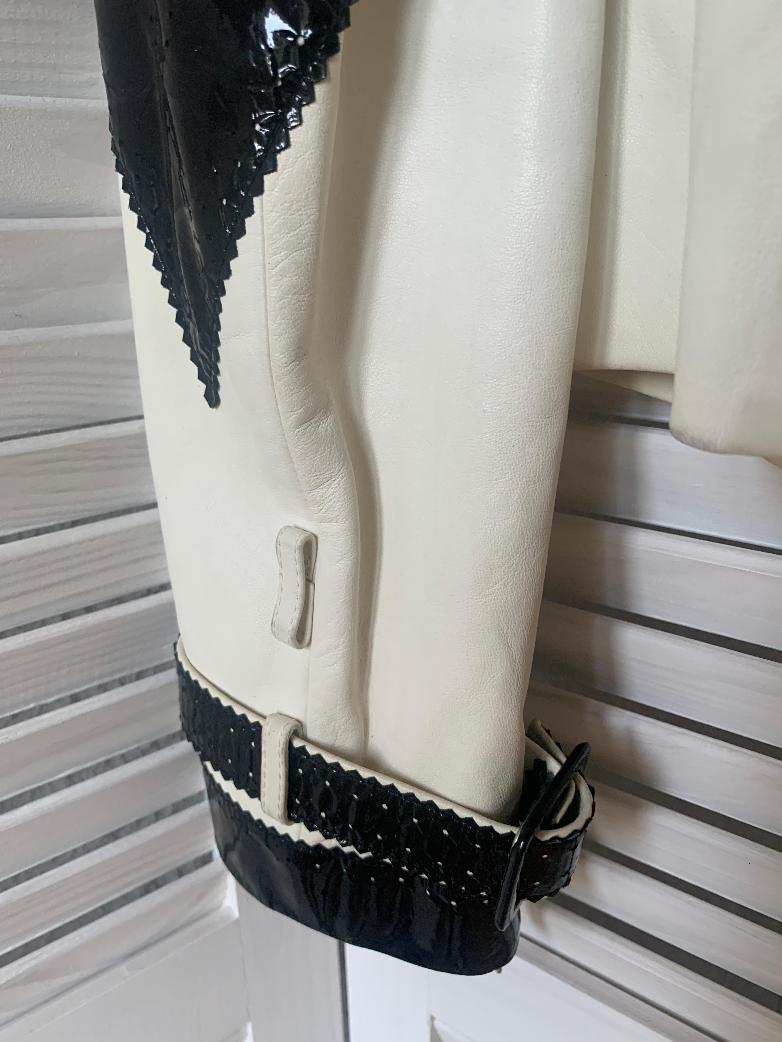 Christian Dior & Galliano 2004 spring RTW runway leather jacket FR 40 USA 8 2000 For Sale 7