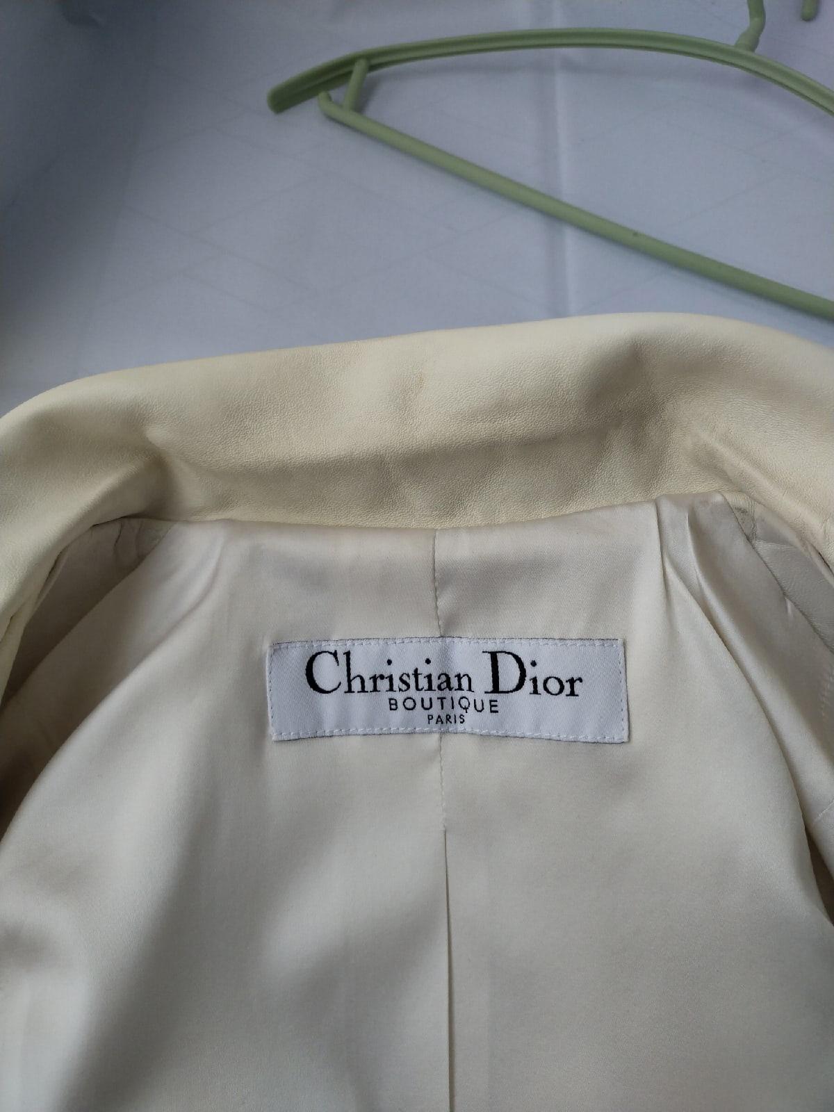 Christian Dior & Galliano Veste en cuir de défilé printemps 2004 printemps taille FR 40 USA 8 2000 en vente 11