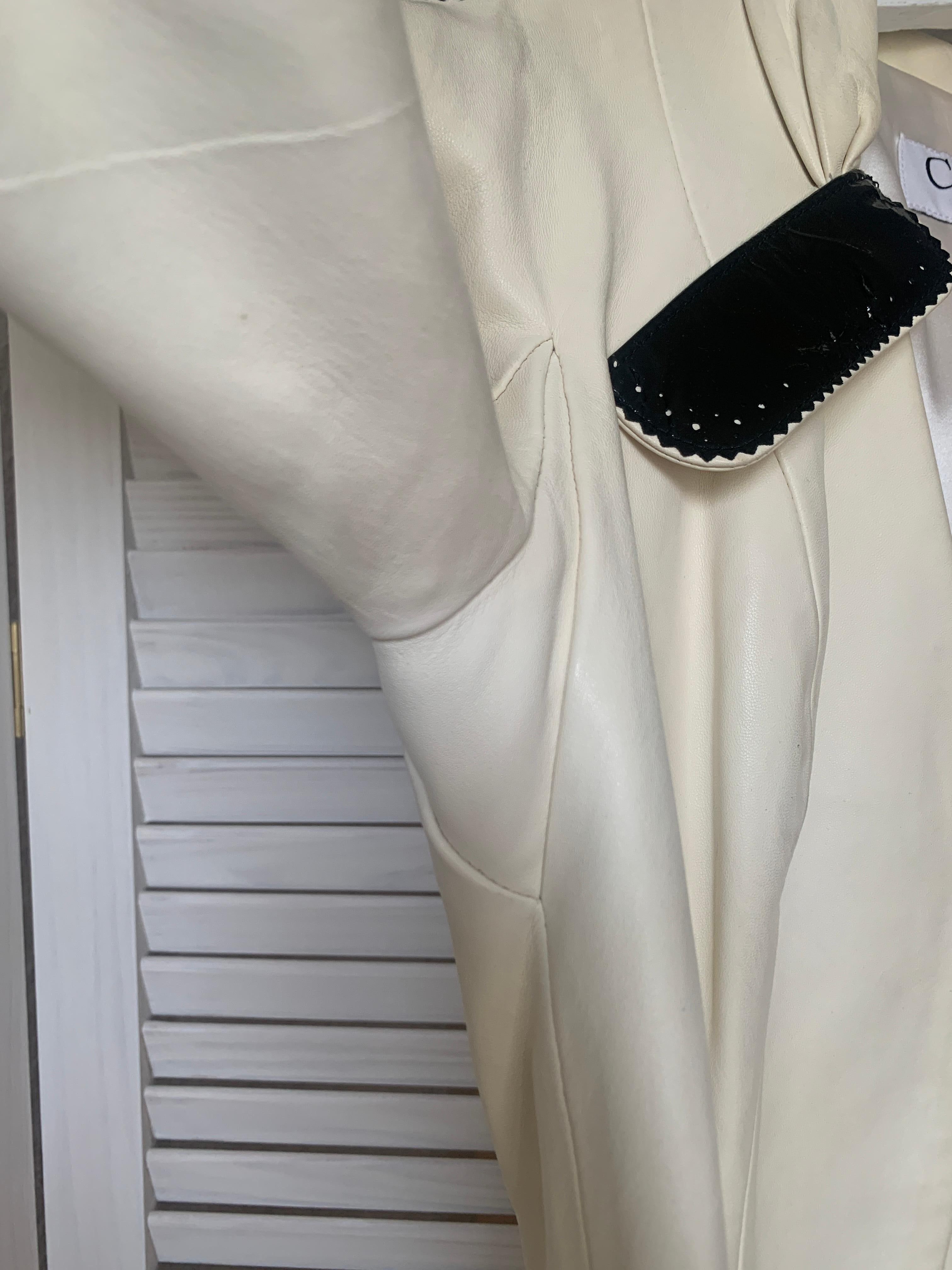Christian Dior & Galliano 2004 spring RTW runway leather jacket FR 40 USA 8 2000 For Sale 11