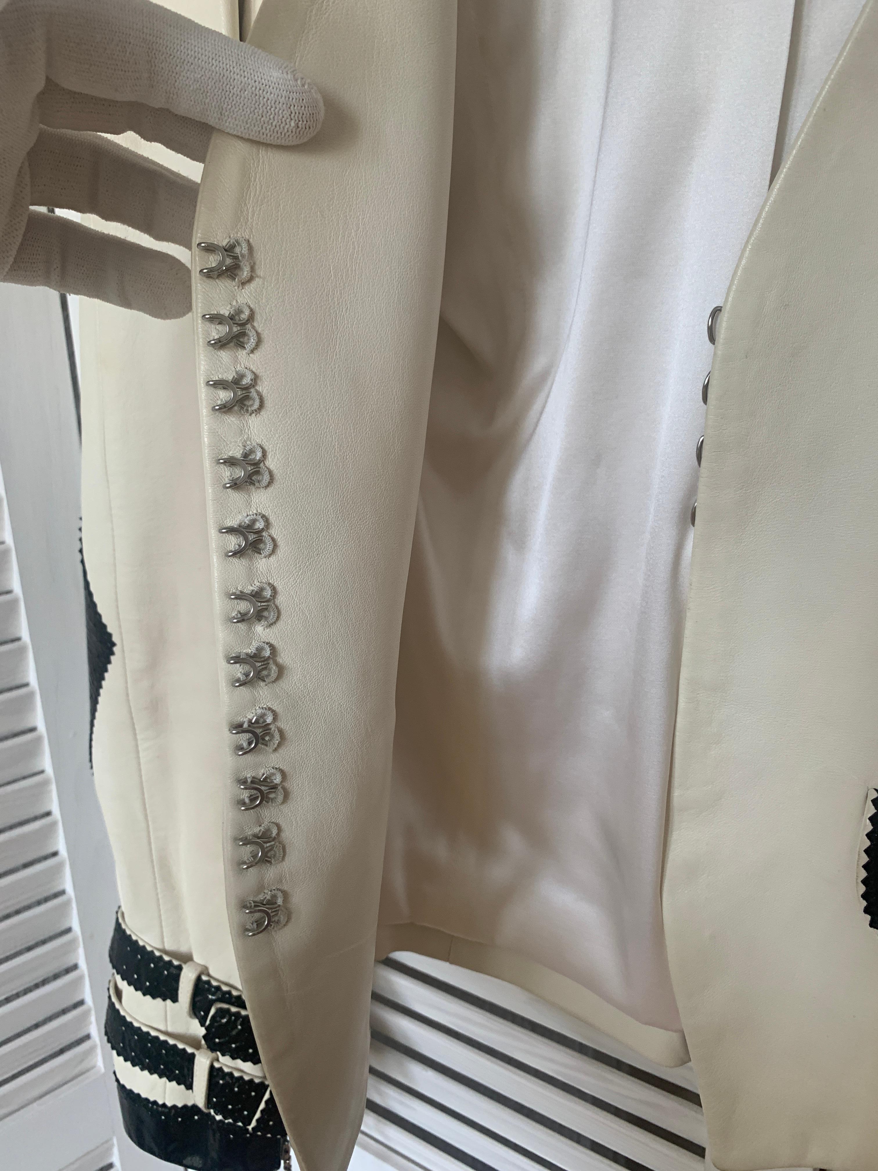 Christian Dior & Galliano 2004 spring RTW runway leather jacket FR 40 USA 8 2000 For Sale 14
