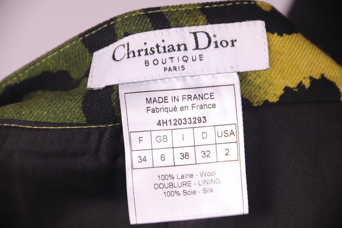 Christian Dior Galliano 2004 jupe en laine et soie en vente 5