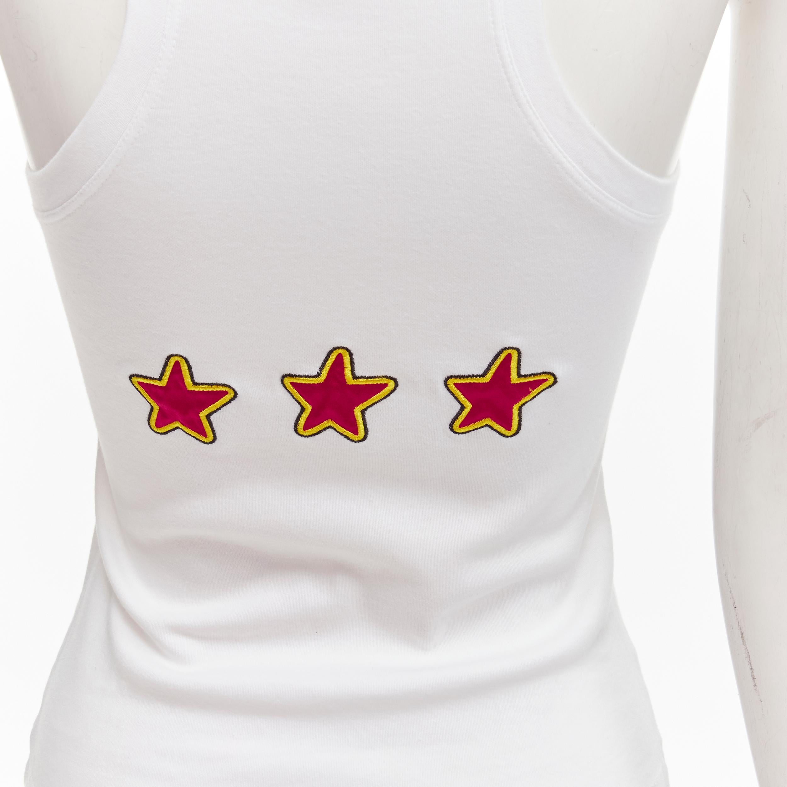 CHRISTIAN DIOR Galliano 2005 Vintage Not War Propaganda print tank top FR38 M 1