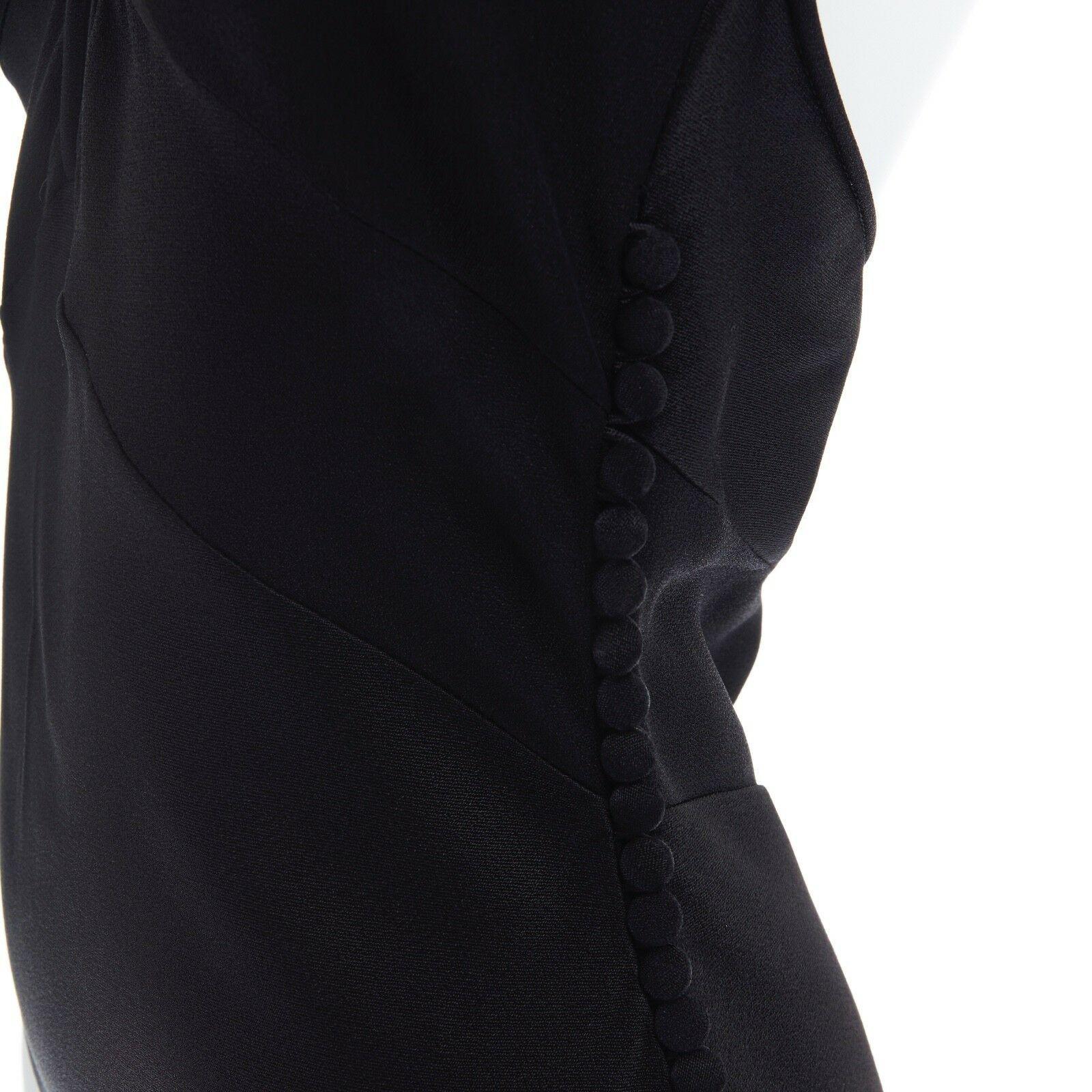 CHRISTIAN DIOR GALLIANO black halter keyhole backless dress gown FR40 US8 UK12 L 3
