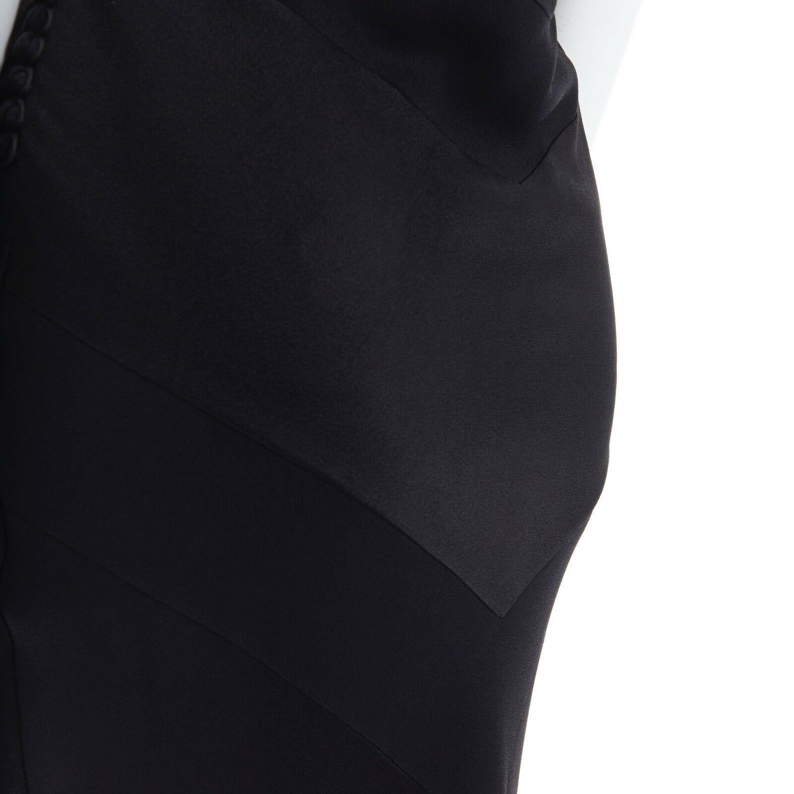 CHRISTIAN DIOR GALLIANO black halter keyhole backless dress gown FR40 US8 UK12 L 4