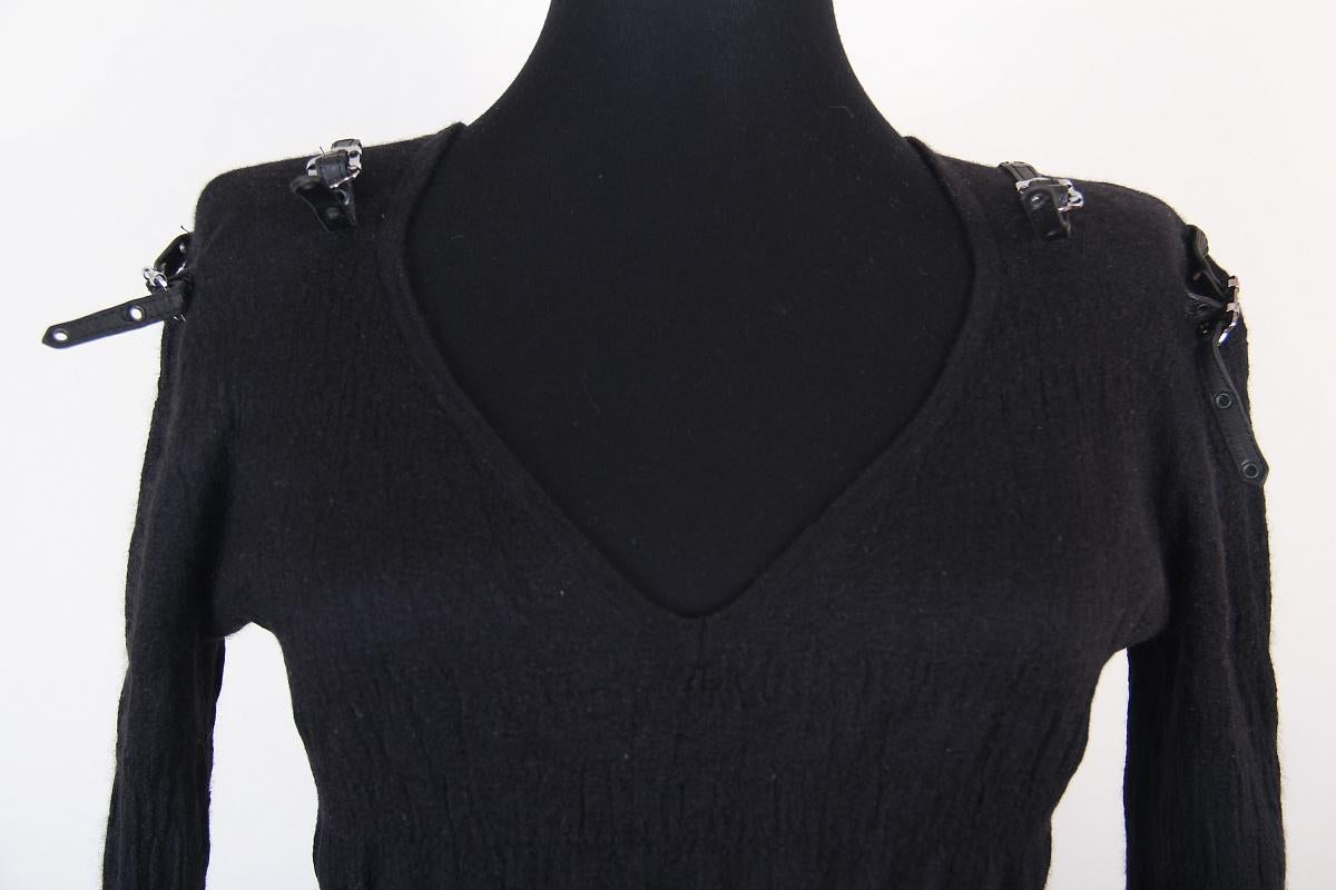 Black 2003 Christian Dior Galliano Cashmere Silk Sweater For Sale