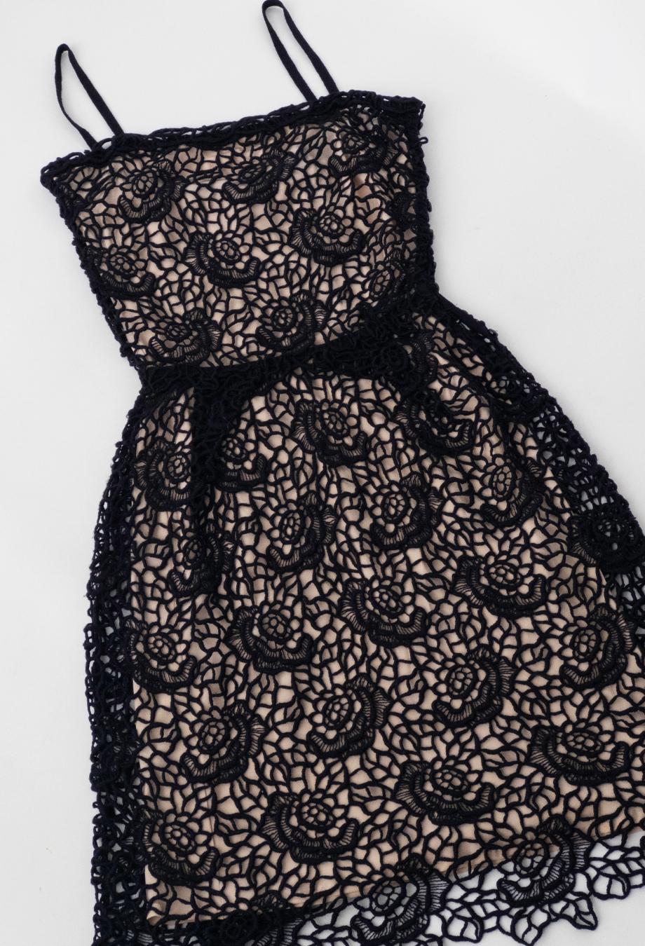 Women's or Men's Christian Dior Galliano Era Resort 2011 Black Lace Dress Sz FR36