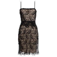 Christian Dior Galliano Era Resort 2011 Black Lace Dress Sz FR36