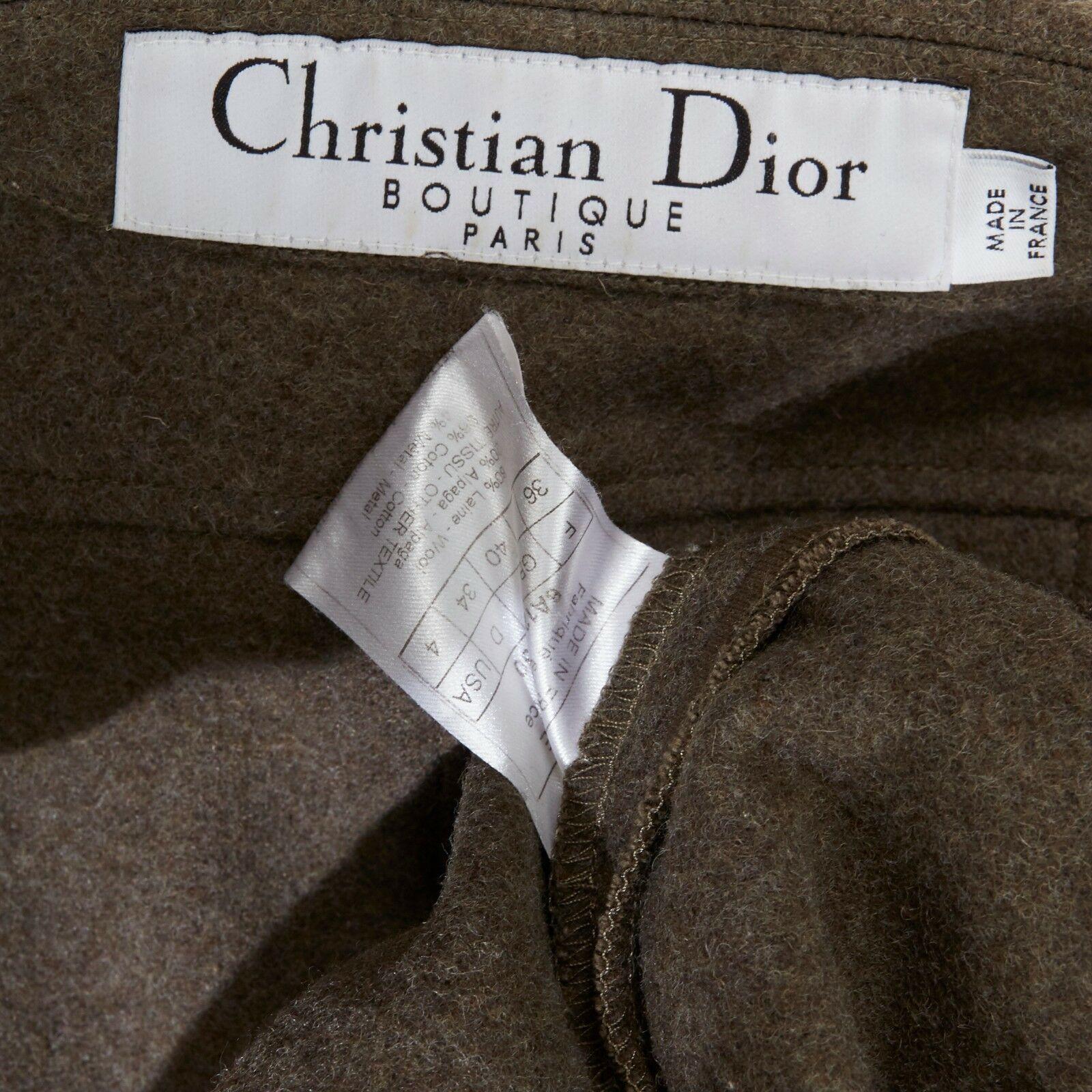 CHRISTIAN DIOR Galliano green reverse constructed exposed seams jacket FR36 S 6
