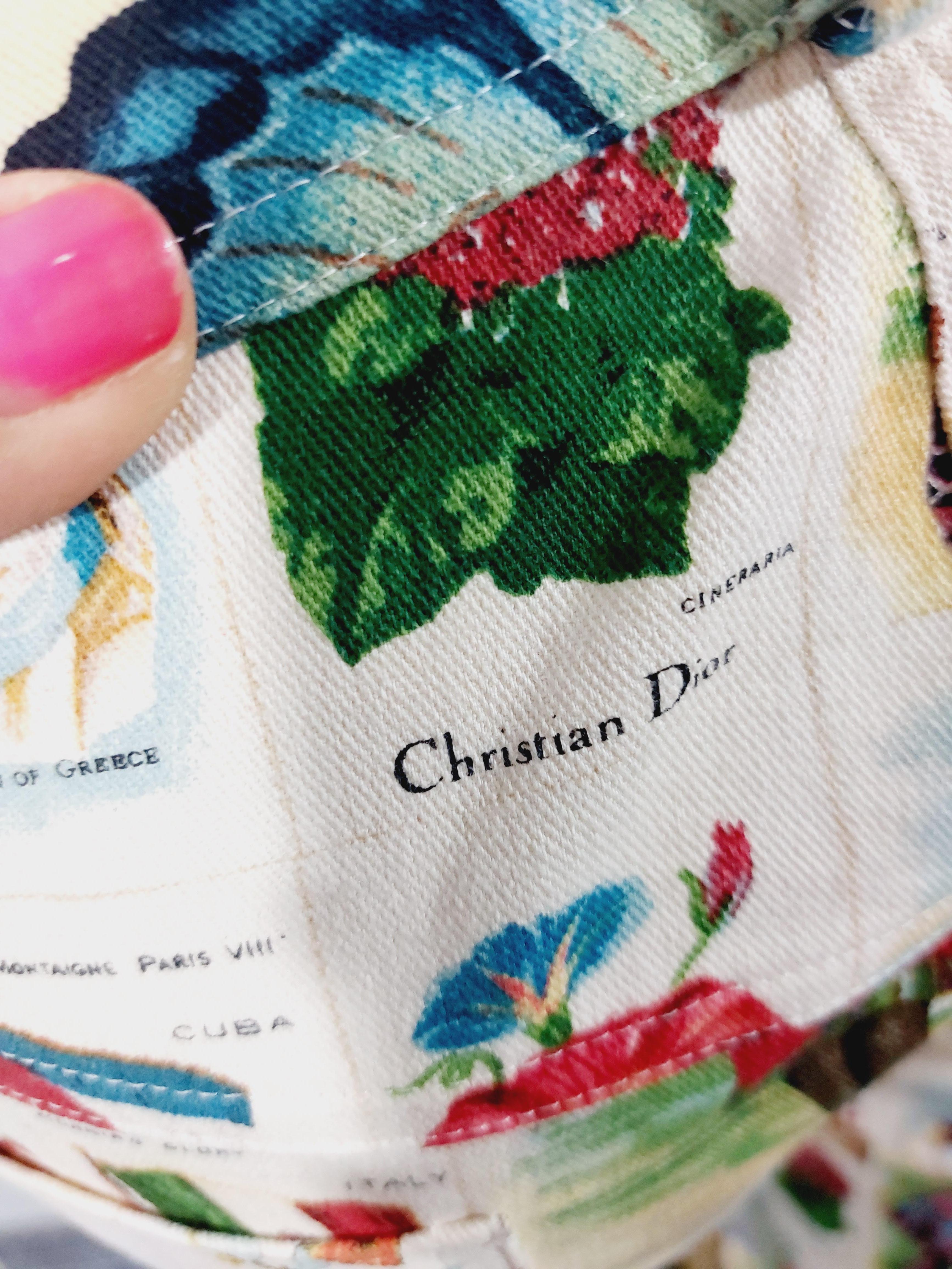 Christian Dior Galliano Stamp Flag Countries Butterfly 2002 Runway Capri Pants en vente 11