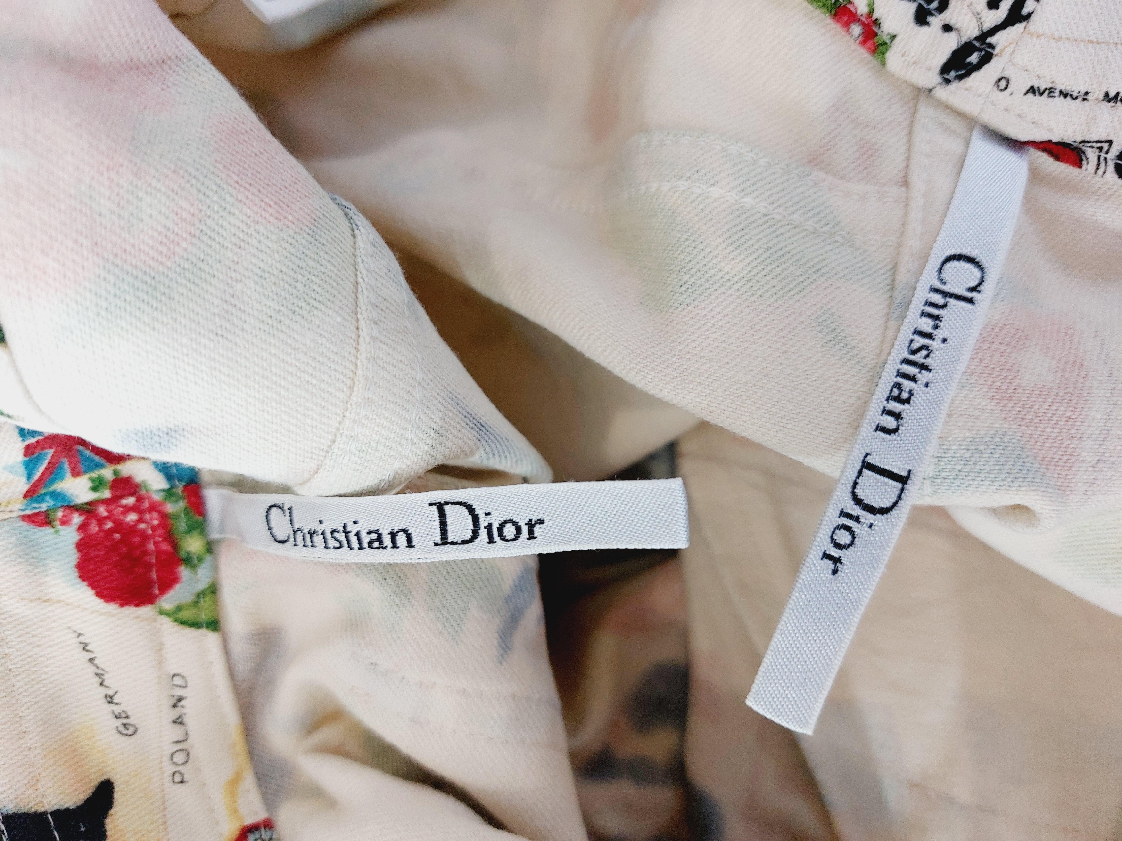 Christian Dior Galliano Stamp Flag Countries Butterfly 2002 Runway Capri Pants en vente 13