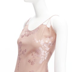 CHRISTIAN DIOR Galliano Vintage 2009 rosa orientalisches florales Jacquardkleid mit Blumenmuster FR36 S