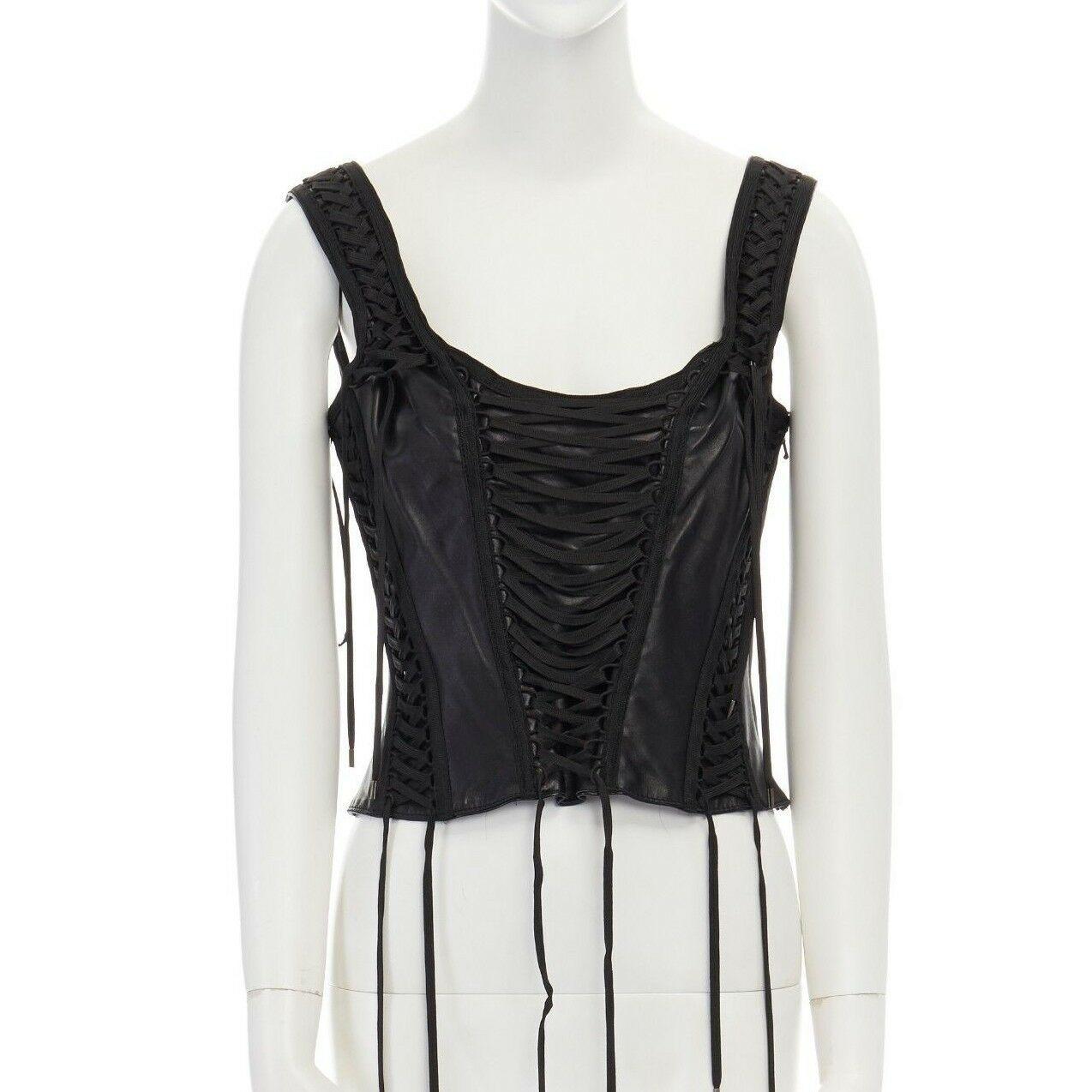 black corset vest top