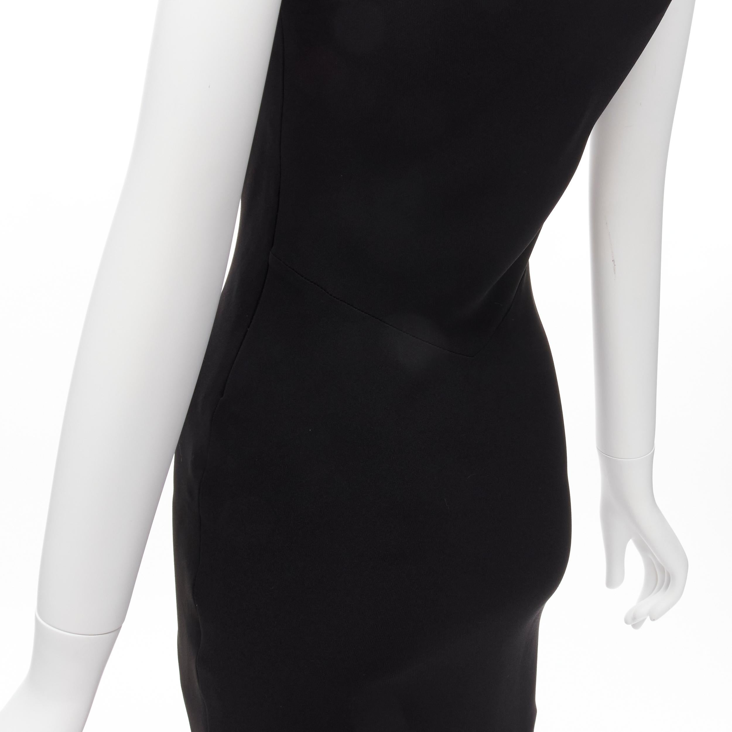 CHRISTIAN DIOR Galliano Vintage black silk bias cut lace hem dress FR36 XS 3