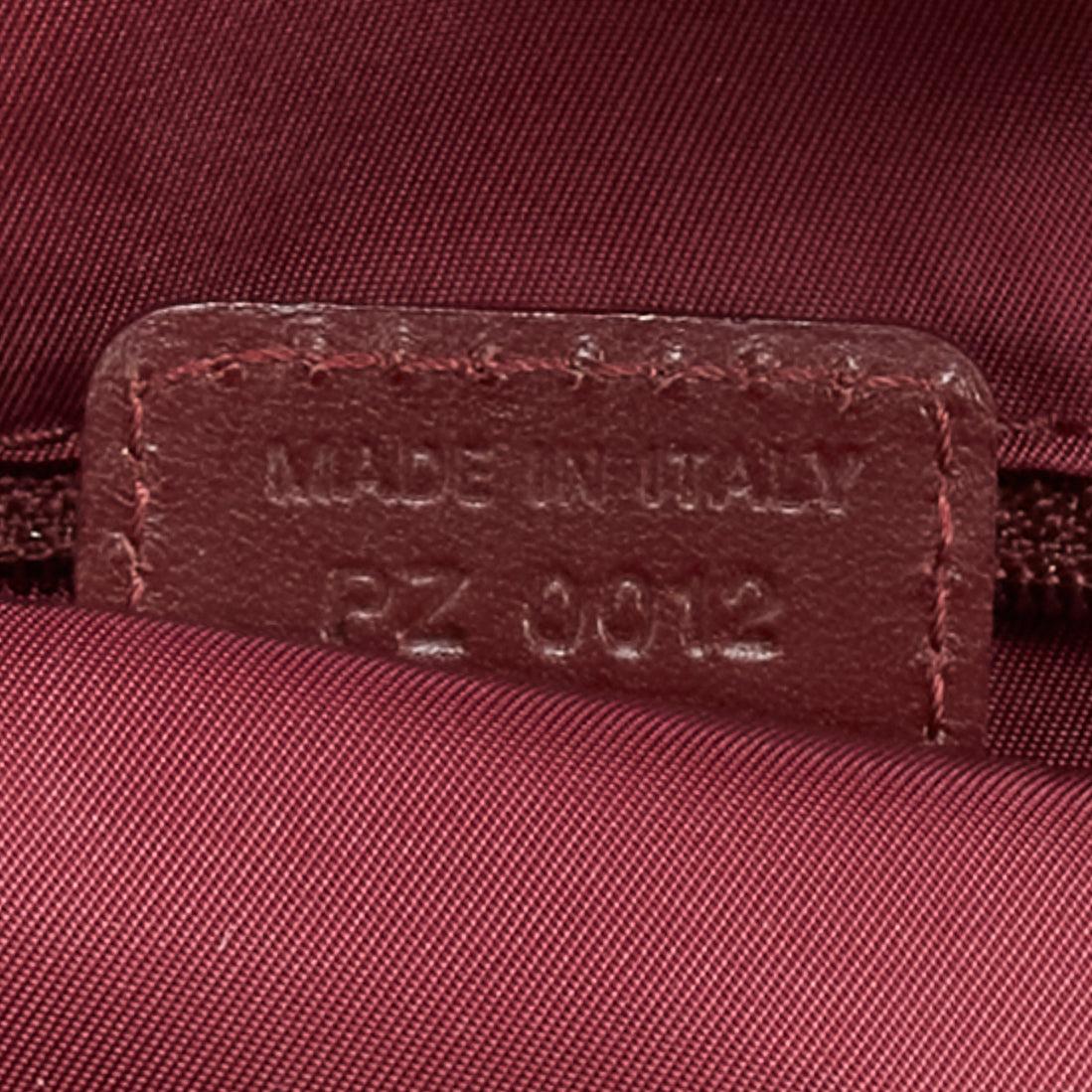 CHRISTIAN DIOR Galliano Vintage Double Saddle Trotter red monogram bag en vente 6