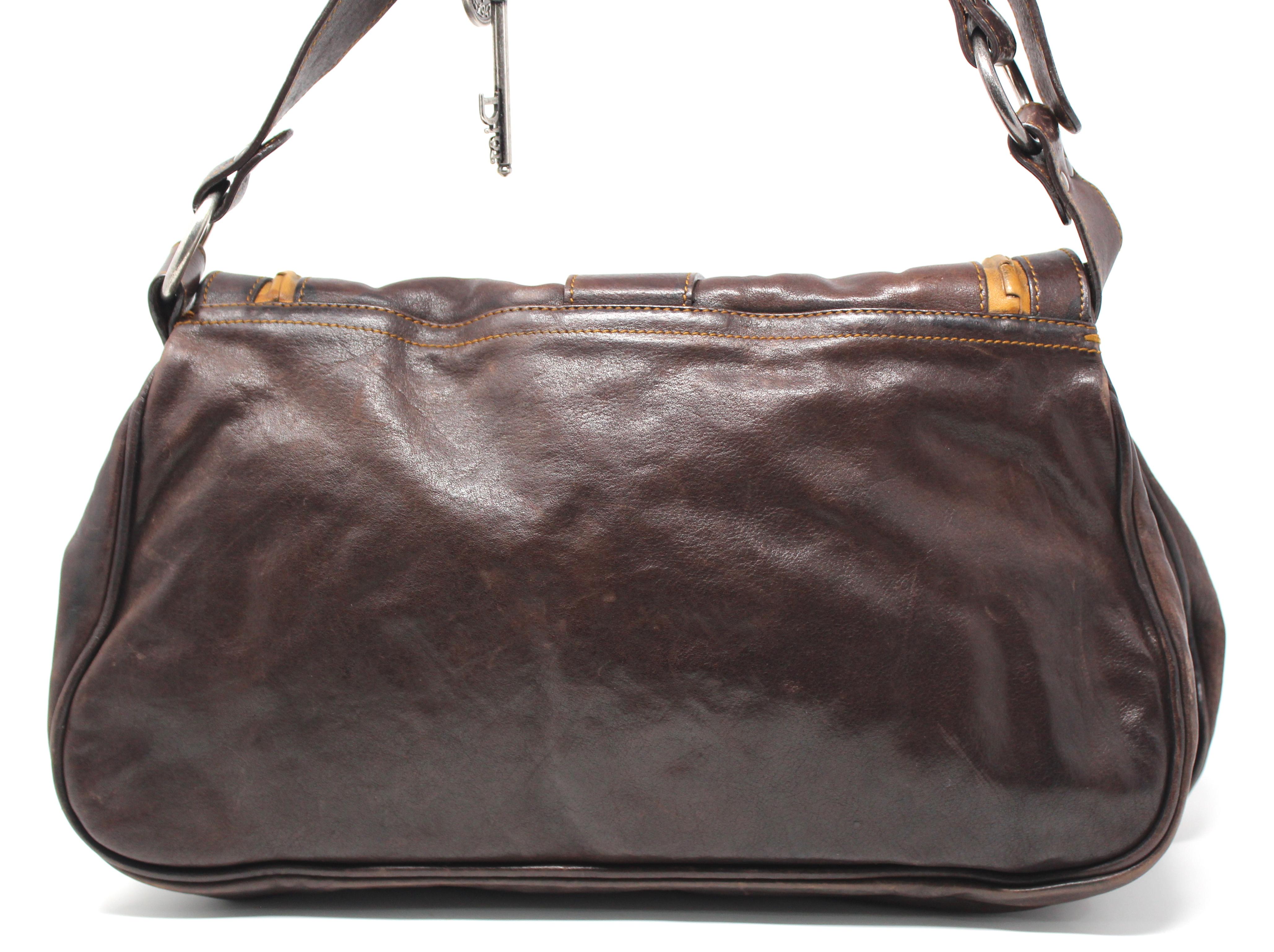 Christian Dior Gaucho Brown Leather Saddle Crossbody Bag, SS 2006 2