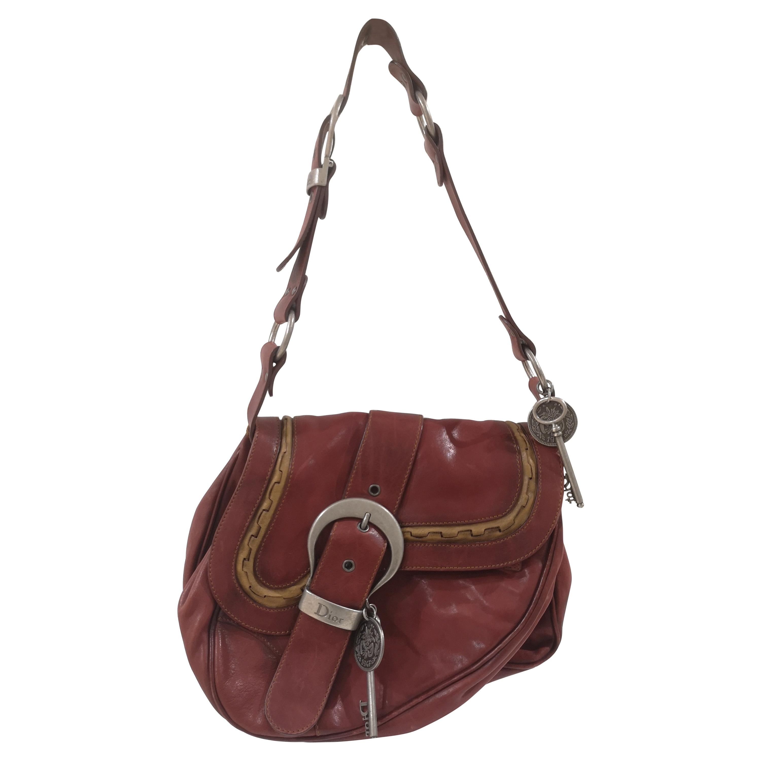 CHRISTIAN DIOR BURGUNDY CANVAS WEEKEND BAG – RDB