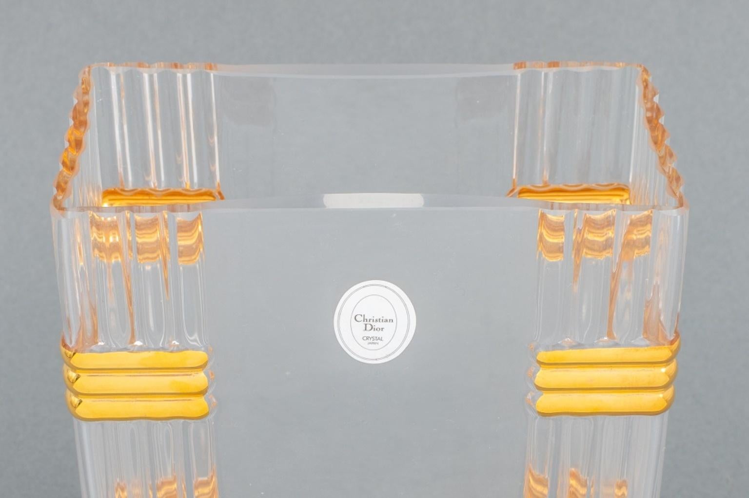 Christian Dior Gaudron Gold Glass Vase In Good Condition In Astoria, NY