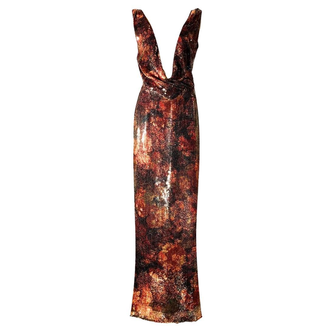 Christian Dior Gianfranco Ferre Autumn Sequin Gown Fall/Winter 1990's Size 44FR im Angebot