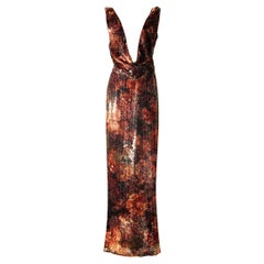Christian Dior Gianfranco Ferre Autumn Sequin Gown Fall/Winter 1990's Size 44FR