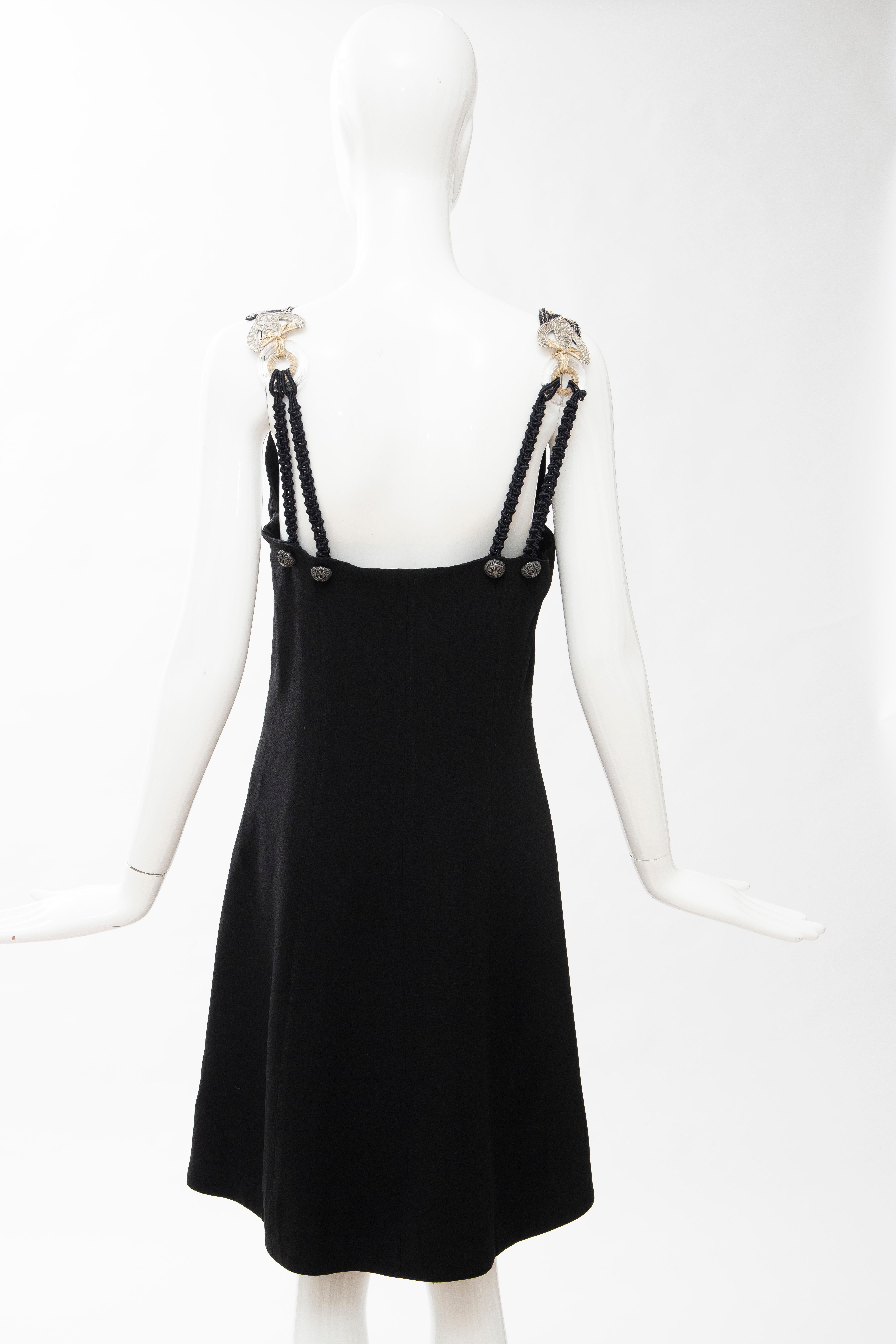 Christian Dior Gianfranco Ferré Numbered Black Embroidered Dress Ensemble, 1991 4