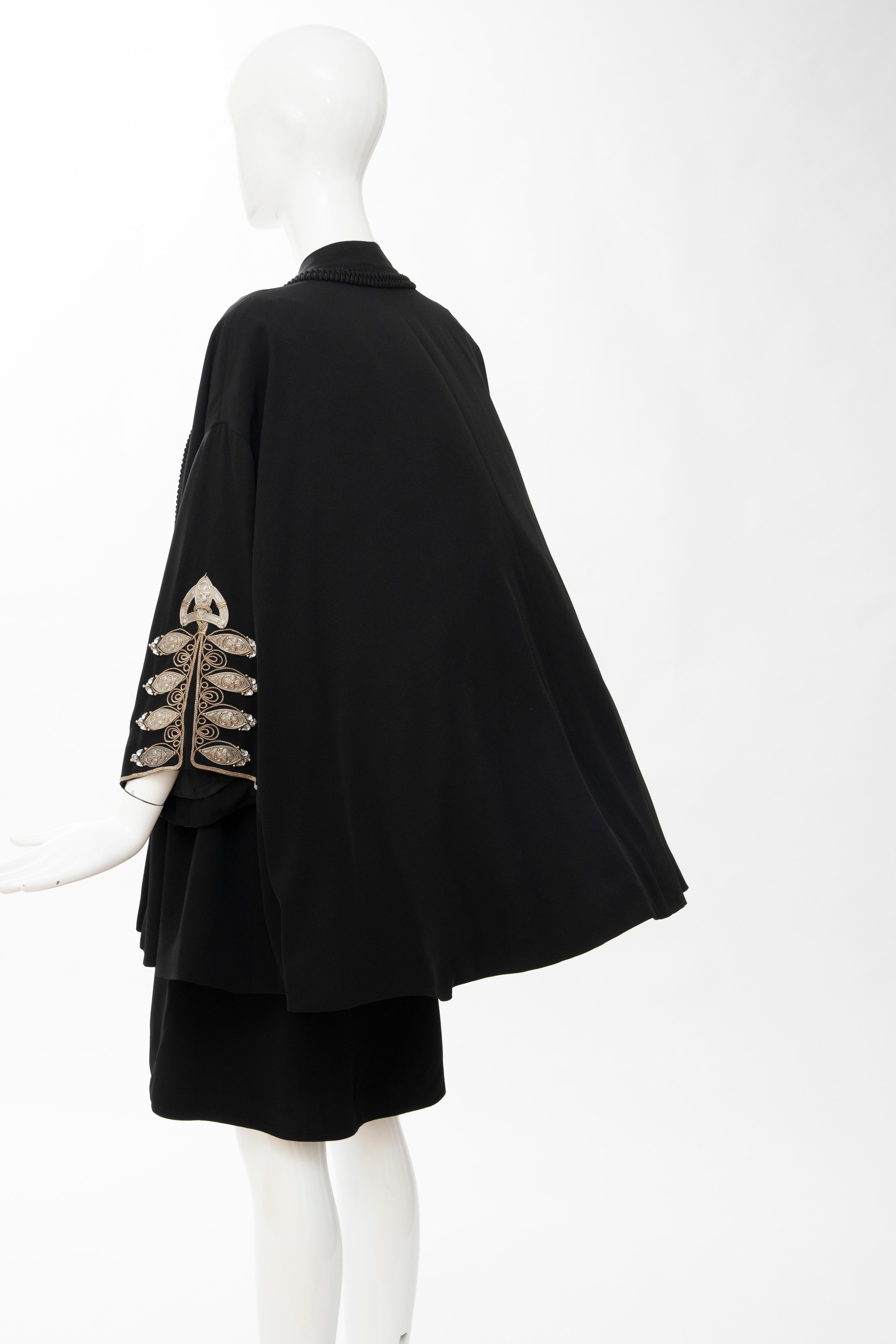 Christian Dior Gianfranco Ferré Numbered Black Embroidered Dress Ensemble, 1991 6