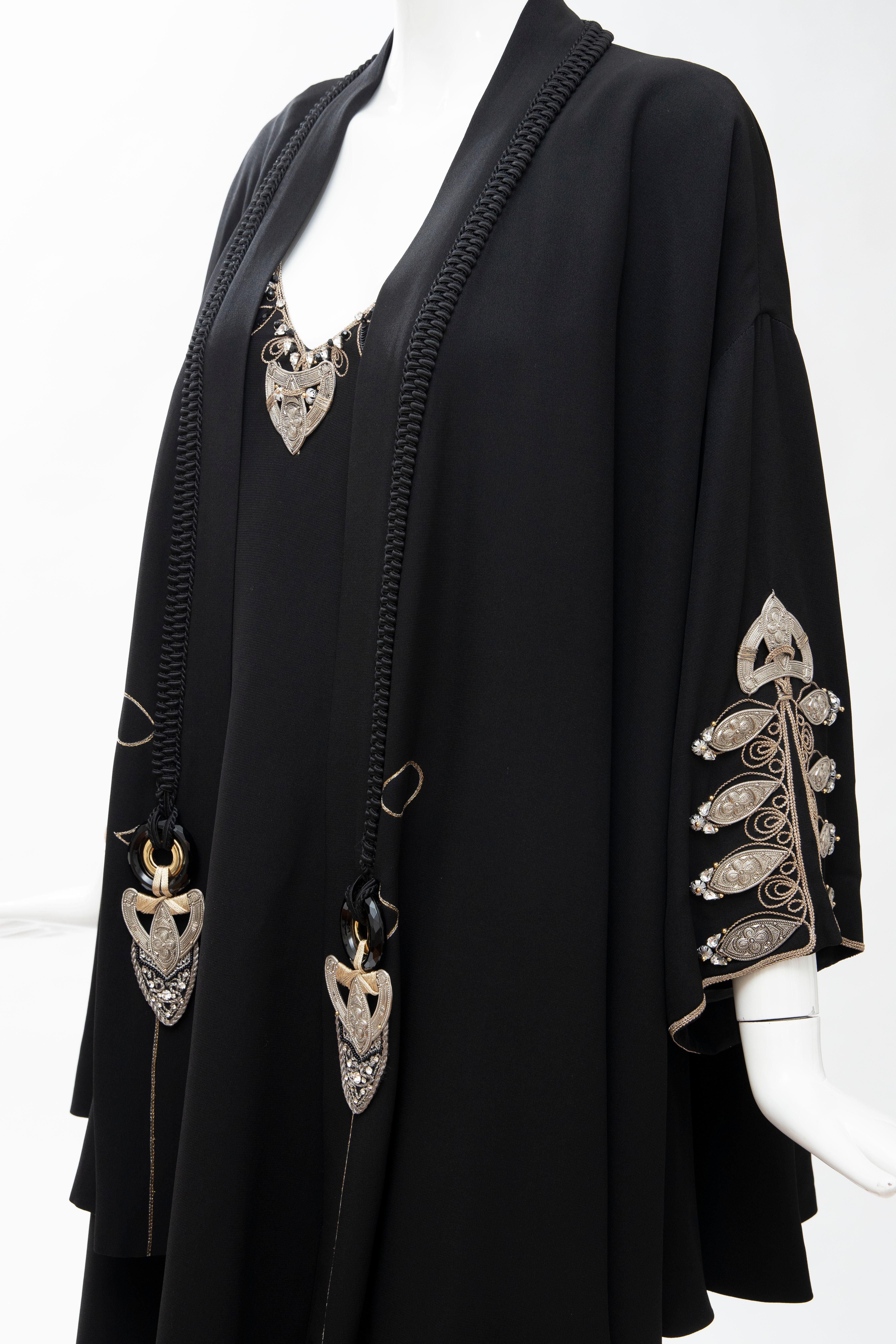 Christian Dior Gianfranco Ferré Numbered Black Embroidered Dress Ensemble, 1991 9