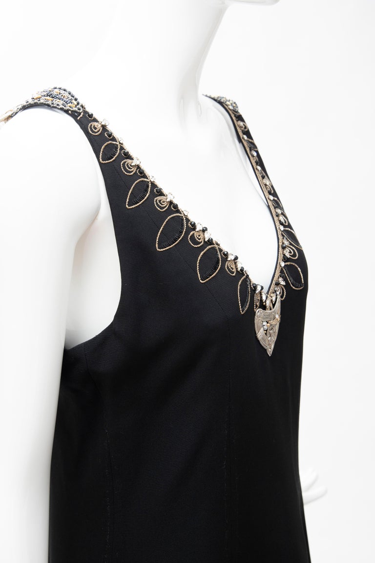Christian Dior Gianfranco Ferré Numbered Black Embroidered Dress ...