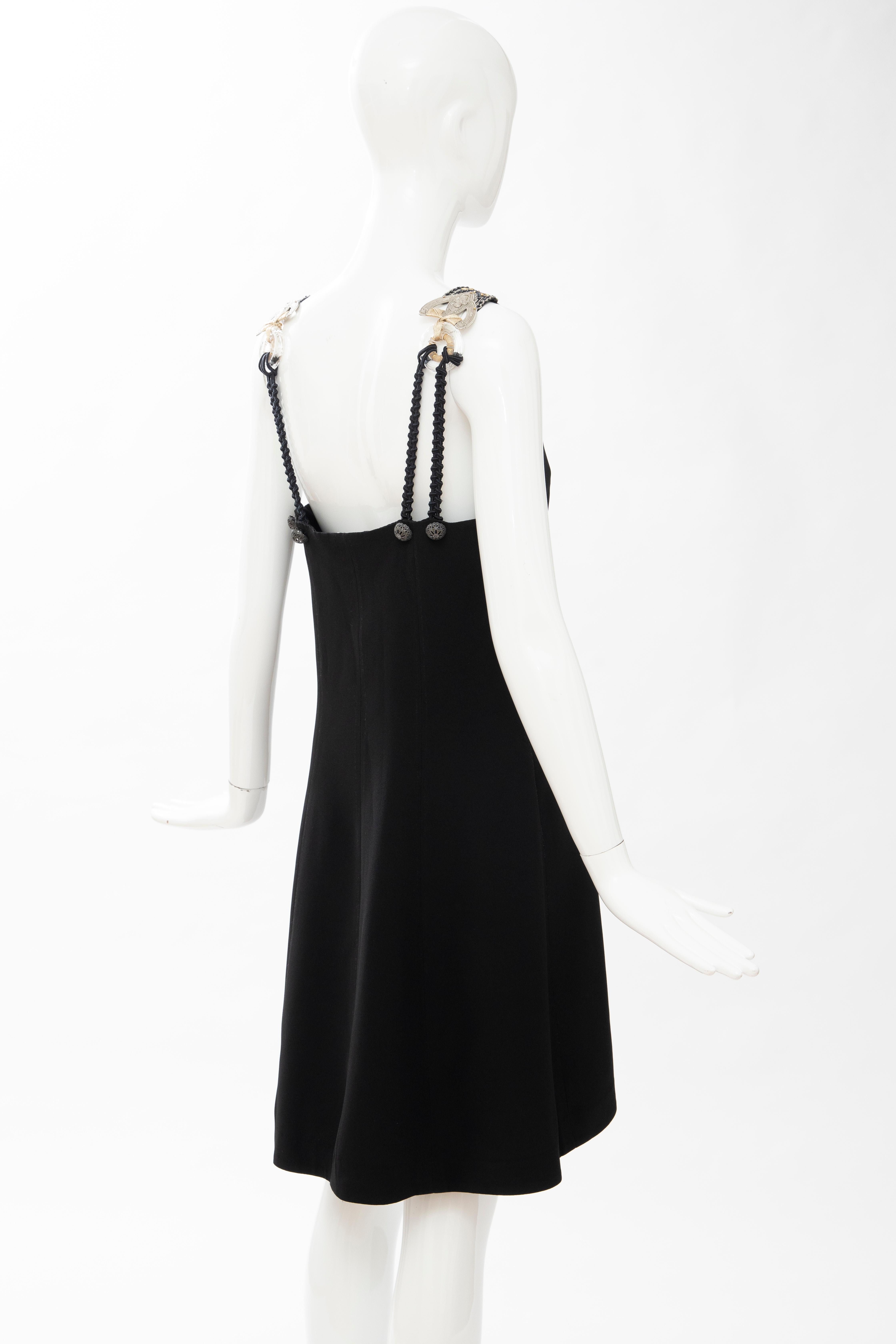 Christian Dior Gianfranco Ferré Numbered Black Embroidered Dress Ensemble, 1991 12