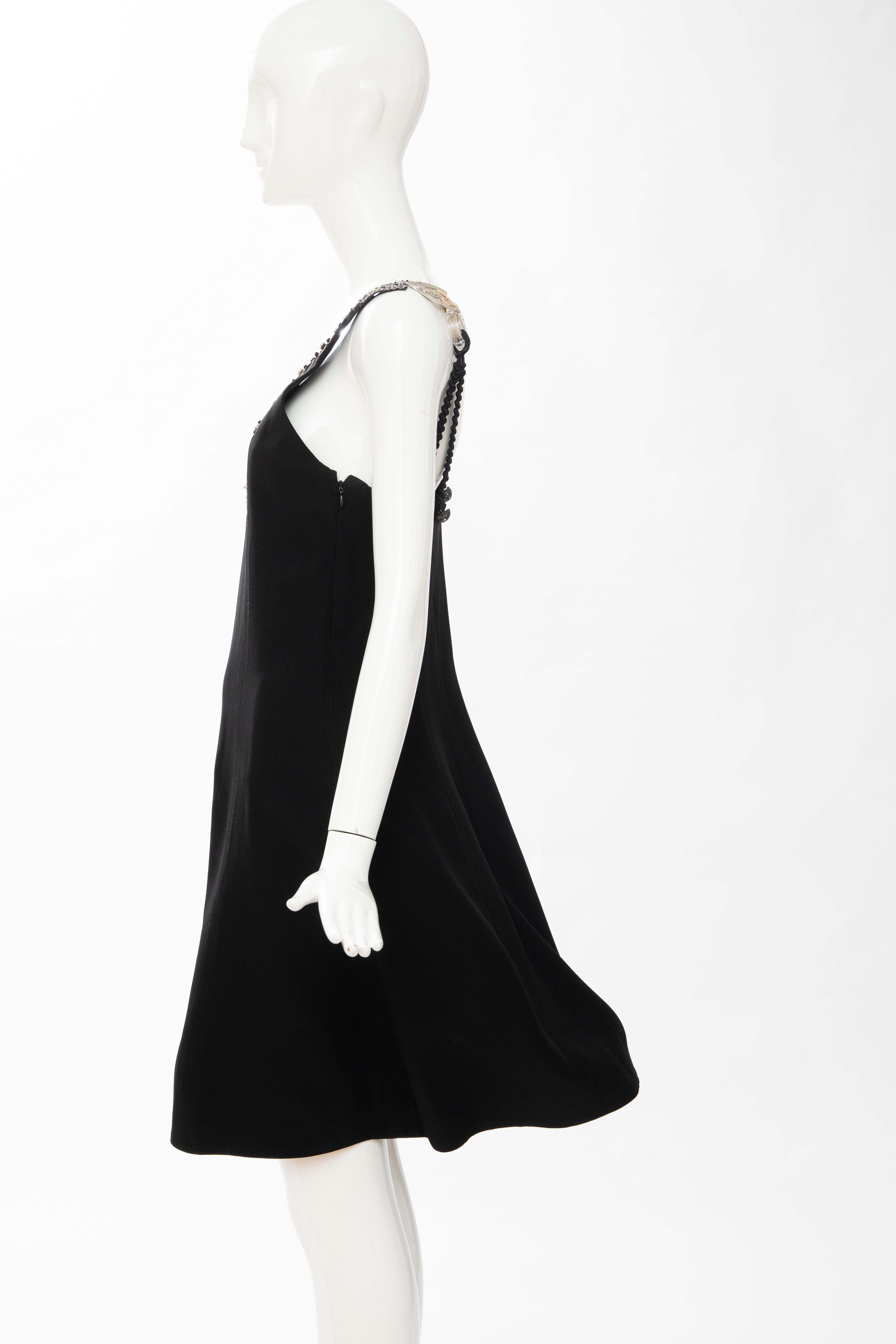 Christian Dior Gianfranco Ferré Numbered Black Embroidered Dress Ensemble, 1991 13