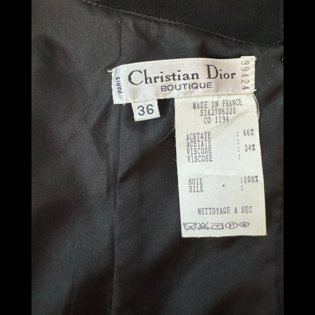 De las mujeres Christian Dior Gianfranco Ferre Vestido negro de pasarela Otoño/Invierno 1995 Talla 34FR en venta