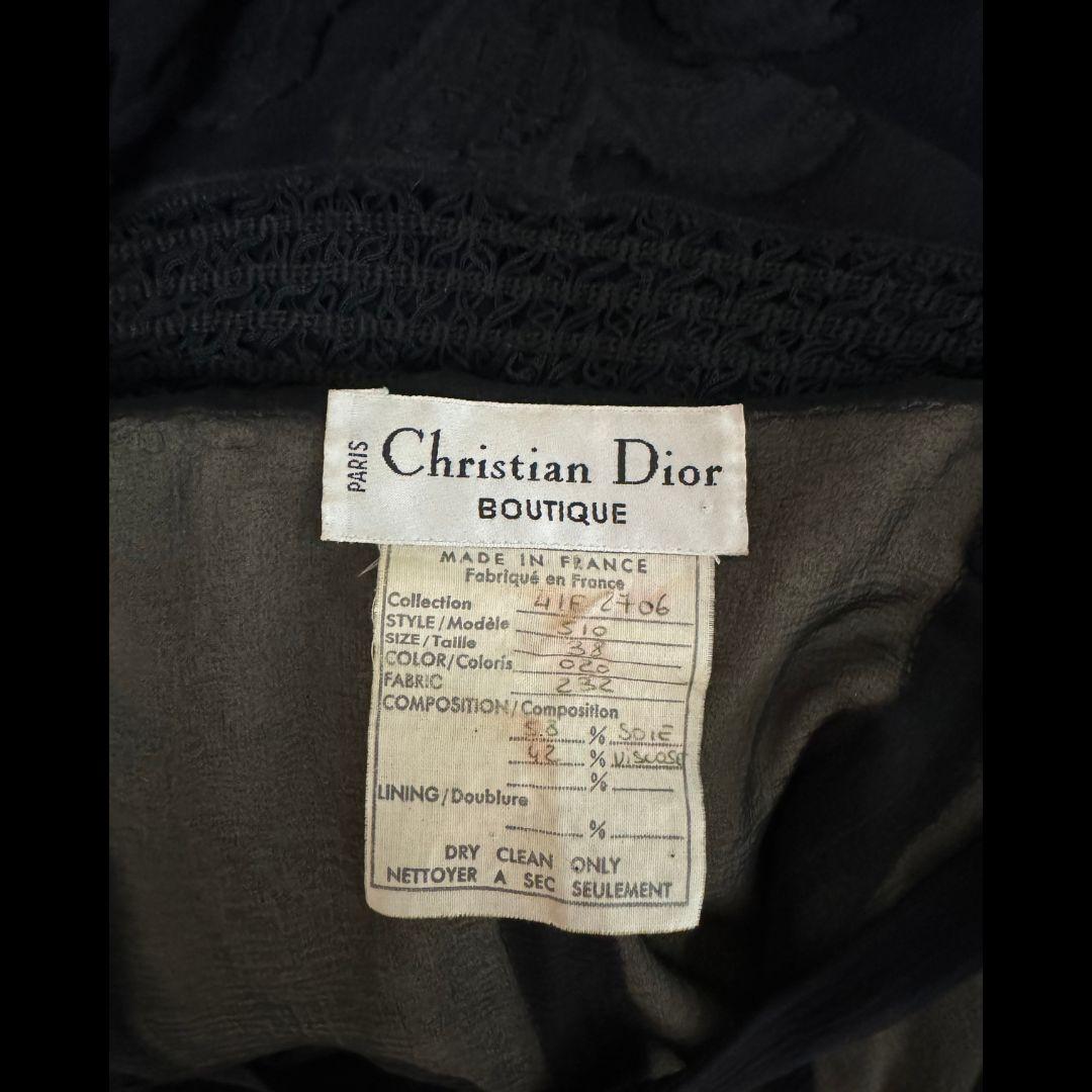 Women's Christian Dior Gianfranco Ferre Sheer Black Gown Fall/Winter 1993 Size 38FR
