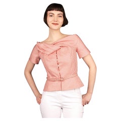 Christian Dior 'gingham' top by John Galliano Summer 2009