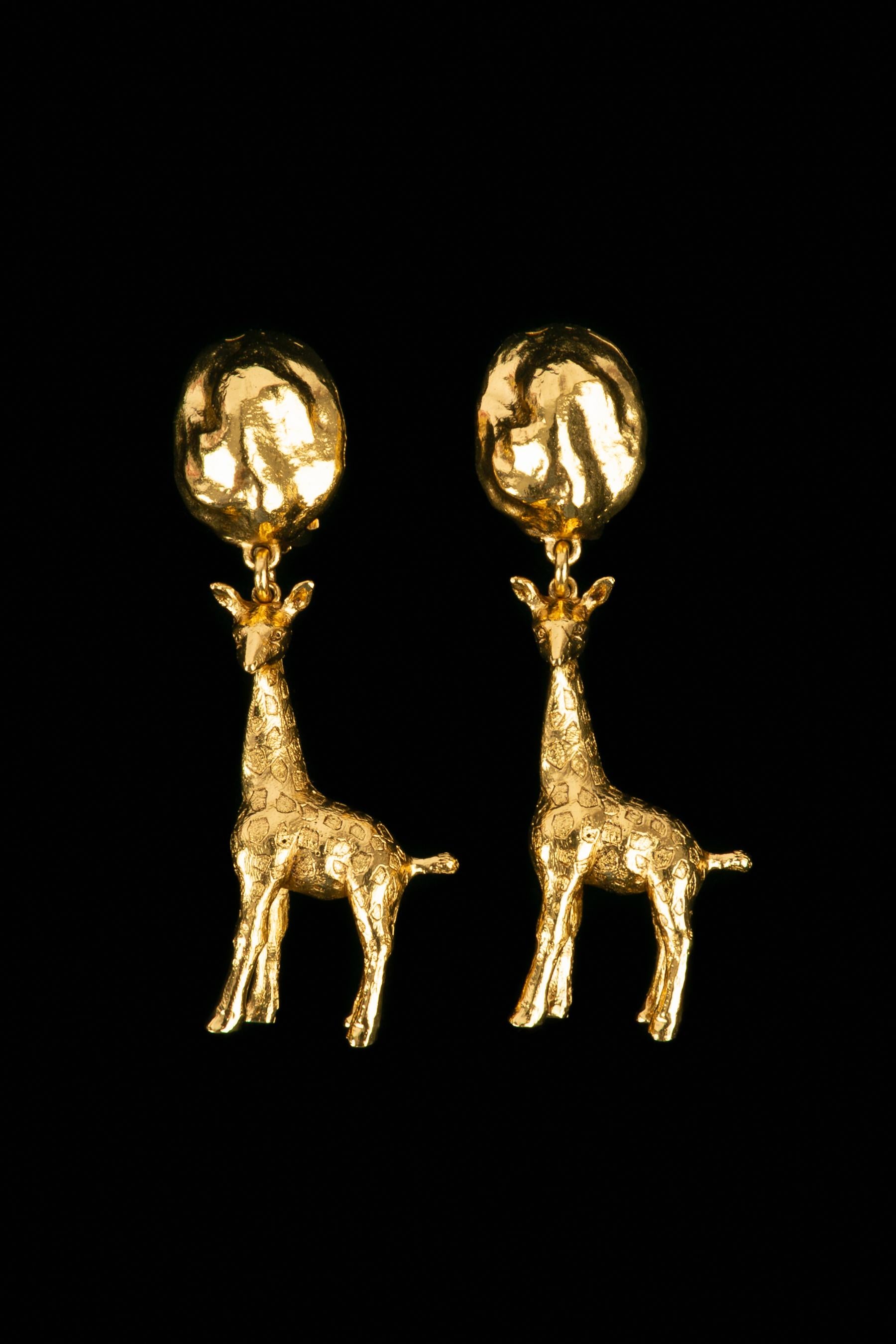 Orecchini a giraffa Christian Dior In condizioni ottime in vendita a SAINT-OUEN-SUR-SEINE, FR