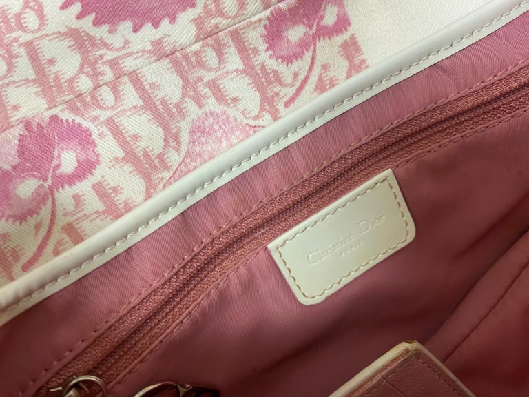 D Christian DIOR Girly Saddle Pink Bag Trotter Vintage