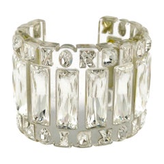 Christian Dior Gloria Jewelled Clear Prespex Cuff Bracelet