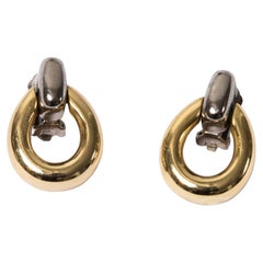 Christian Dior - Boucles d'oreilles à clip en or et argent