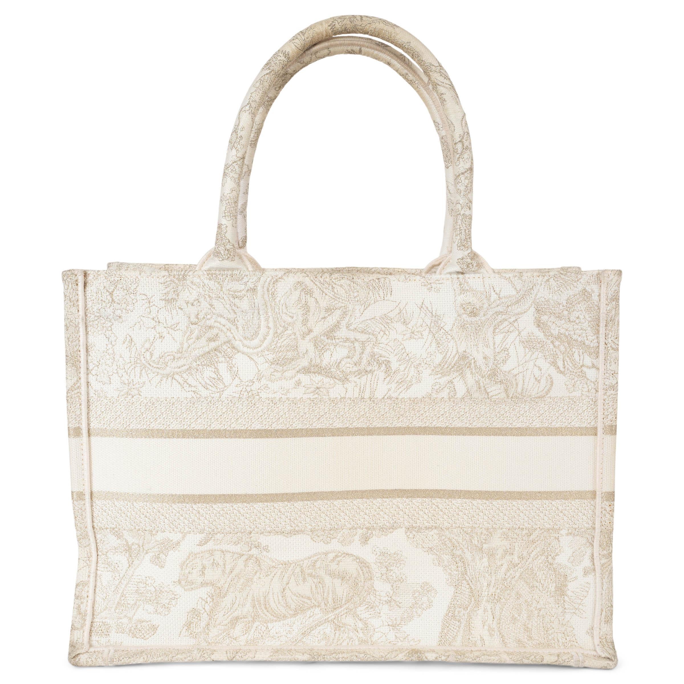 Or CHRISTIAN DIOR 2021 TOILE DE JOUY MEDIUM BOOK TOTE Bag en vente