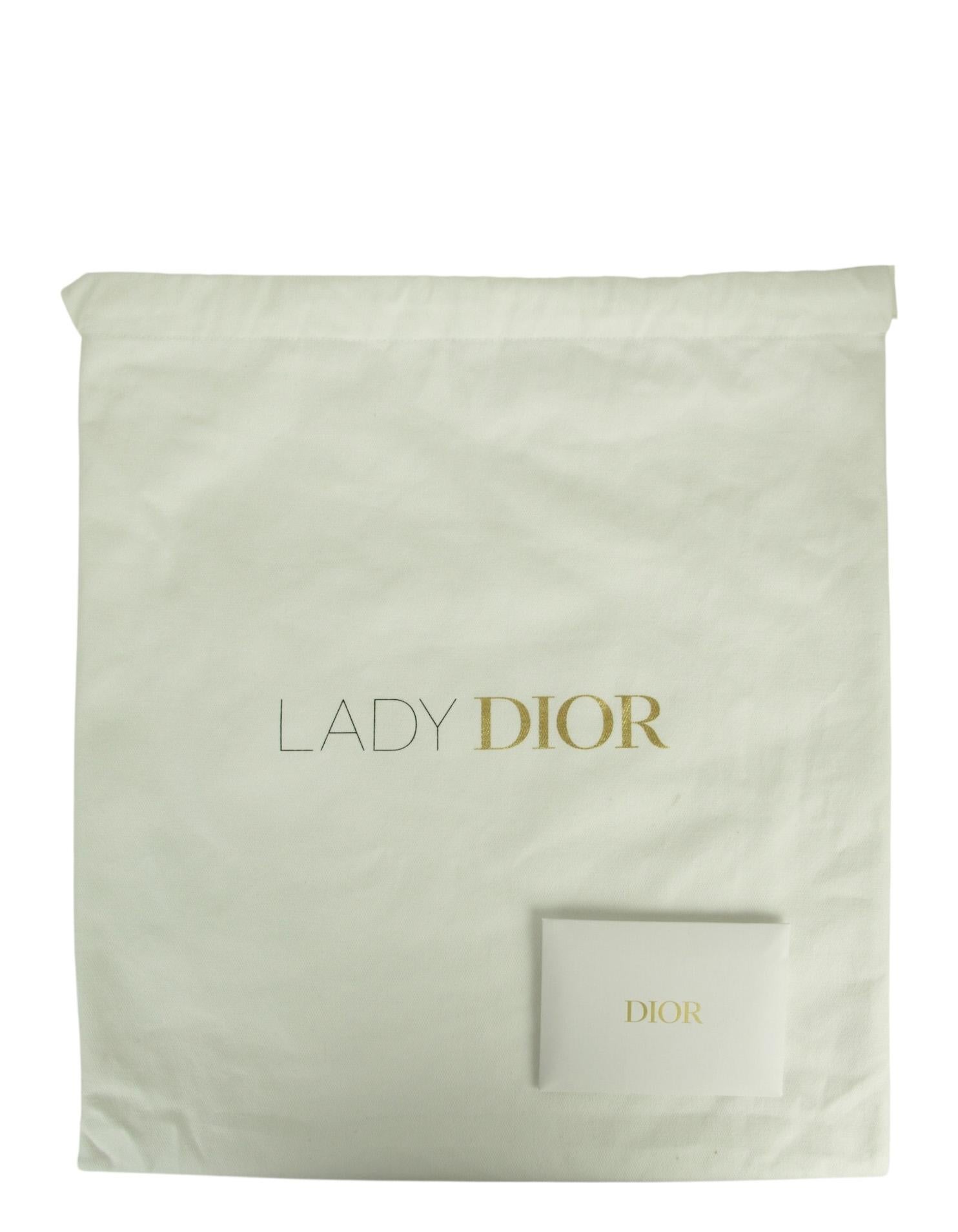 Christian Dior Borsa Cannage in pelle oro trapuntata My ABCDior Piccola Lady Dior in vendita 5