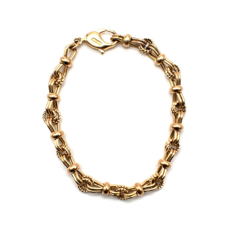 Christian Dior Gold Link Chain Necklace and Bracelet at 1stDibs ...