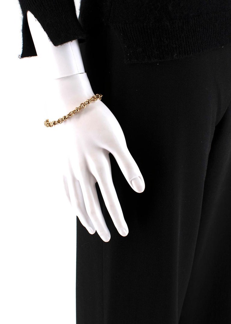 Christian Dior Gold Link Chain Necklace and Bracelet at 1stDibs