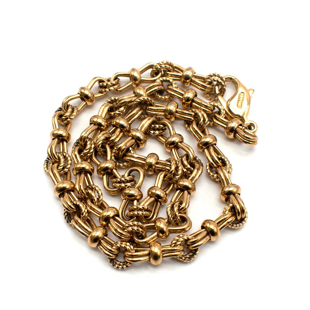 Christian Dior Gold Link Chain Necklace & Bracelet  1