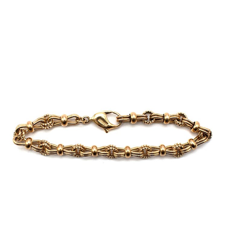 Christian Dior Gold Link Chain Necklace and Bracelet at 1stDibs