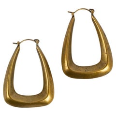 Christian Dior Gold Metal Earrings
